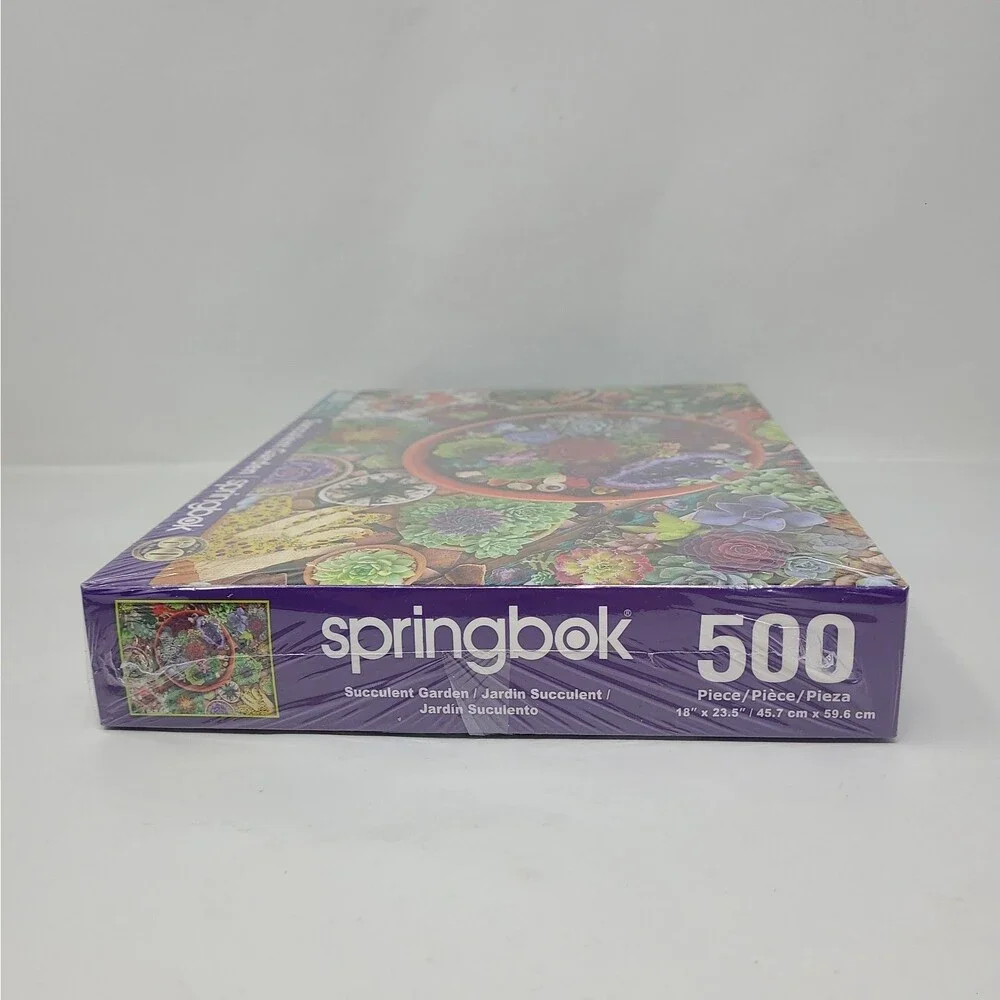 Springbok Succulent Garden 500 Piece Jigsaw Puzzle New Sealed Flowers Plants